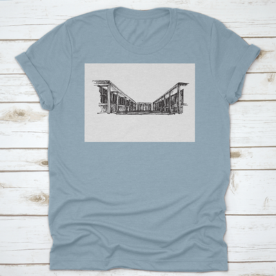 Lincoln Center Perspective Facade Exterior Vector Establishment Shirt