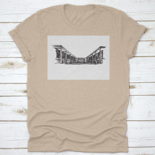 Lincoln Center Perspective Facade Exterior Vector Establishment Shirt