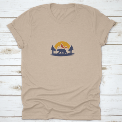 Walking Wild Polar Bear Animal In The Forest Shirt