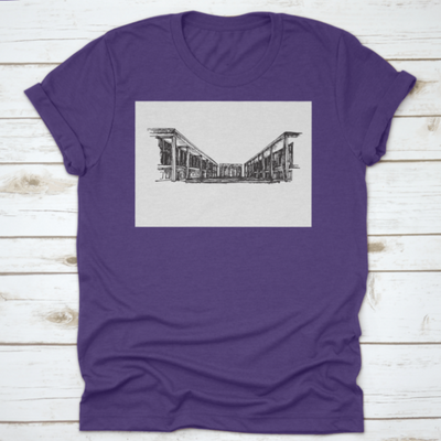 Lincoln Center Perspective Facade Exterior Vector Establishment Shirt