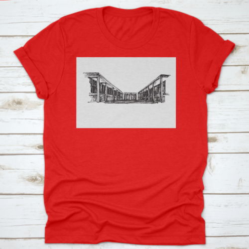 Lincoln Center Perspective Facade Exterior Vector Establishment Shirt