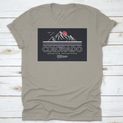 Mountain Illustration, Outdoor Adventure. Vector Graphics For T Shirt