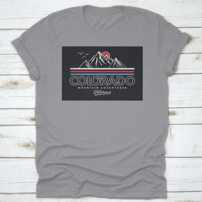 Mountain Illustration, Outdoor Adventure. Vector Graphics For T Shirt