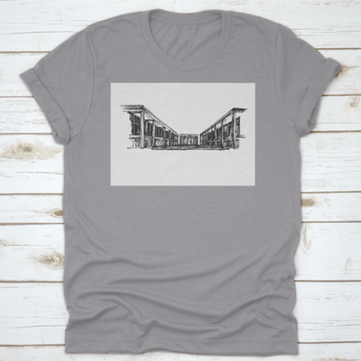 Lincoln Center Perspective Facade Exterior Vector Establishment Shirt