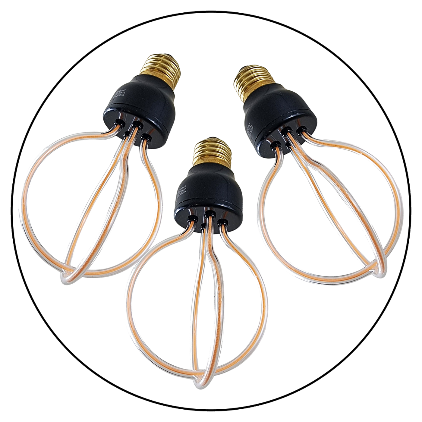 3 Pack 8W Retro LED Soft Filament E27 Decorative Industrial Light~1007