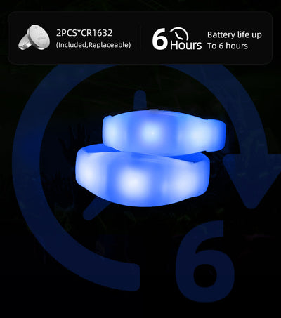 Sound Activated LED Silicone Wristband for Events (400PCS/1 Carton)