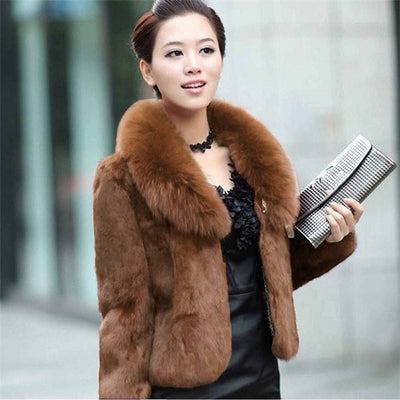 High Quality Winter Warm Fluffy Faux Fur Coats Jackets Women Furry