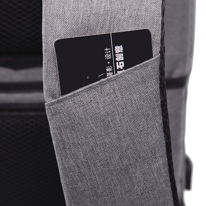 Business Man Backpack Waterproof Oxford Cloth Bag Multifunctional USB