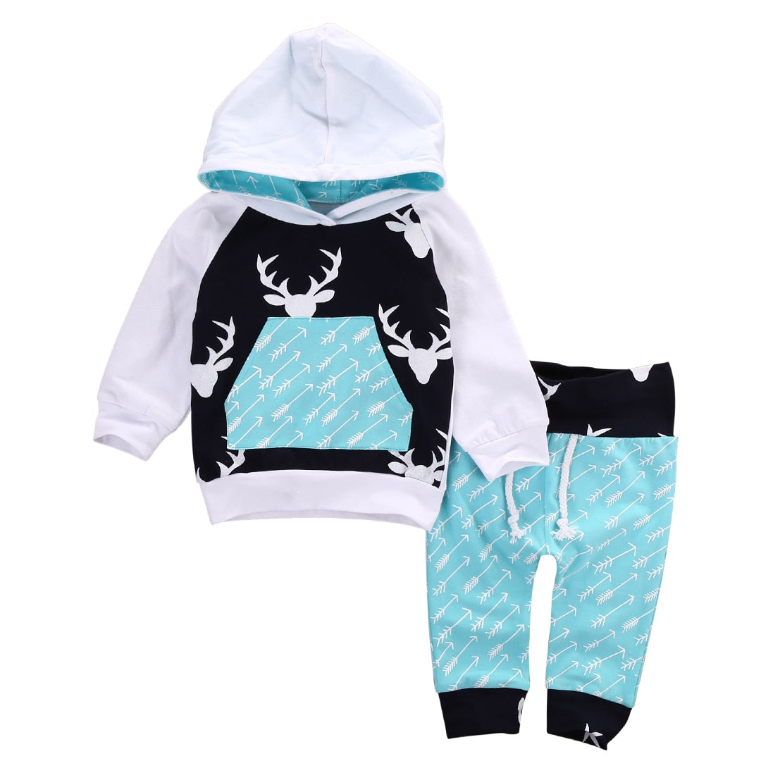 Hot Blue Arrows Reindeer Newborn Toddler Kids