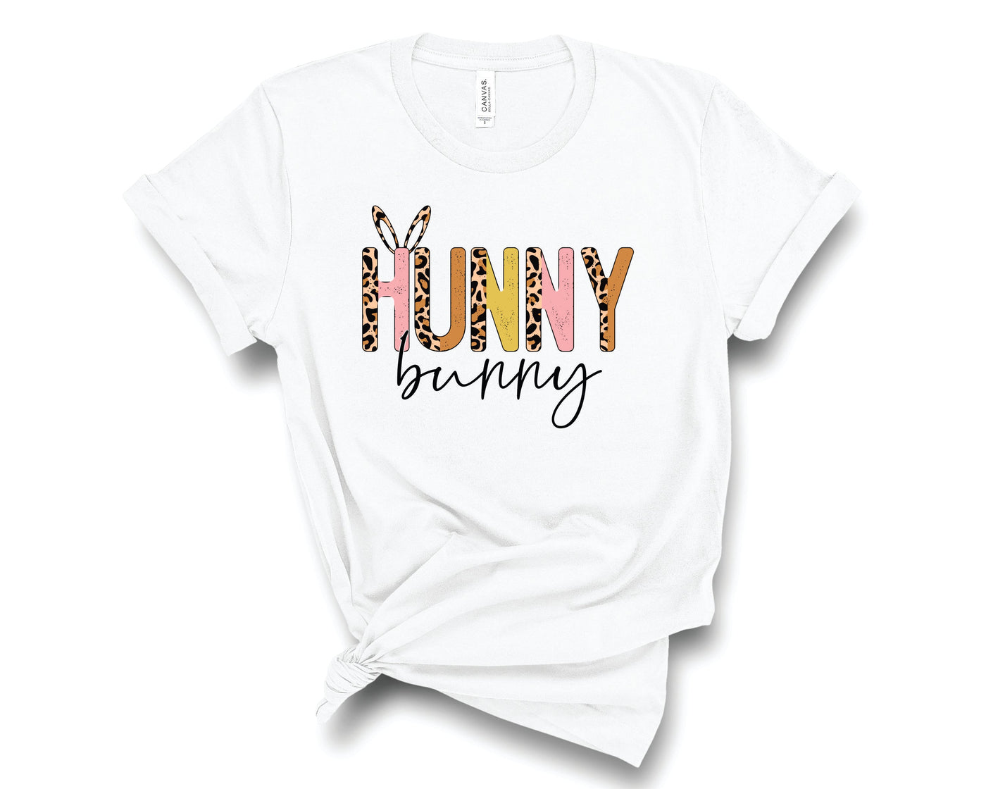 Hunny Bunny Half Leopard Neutral  - Graphic Tee