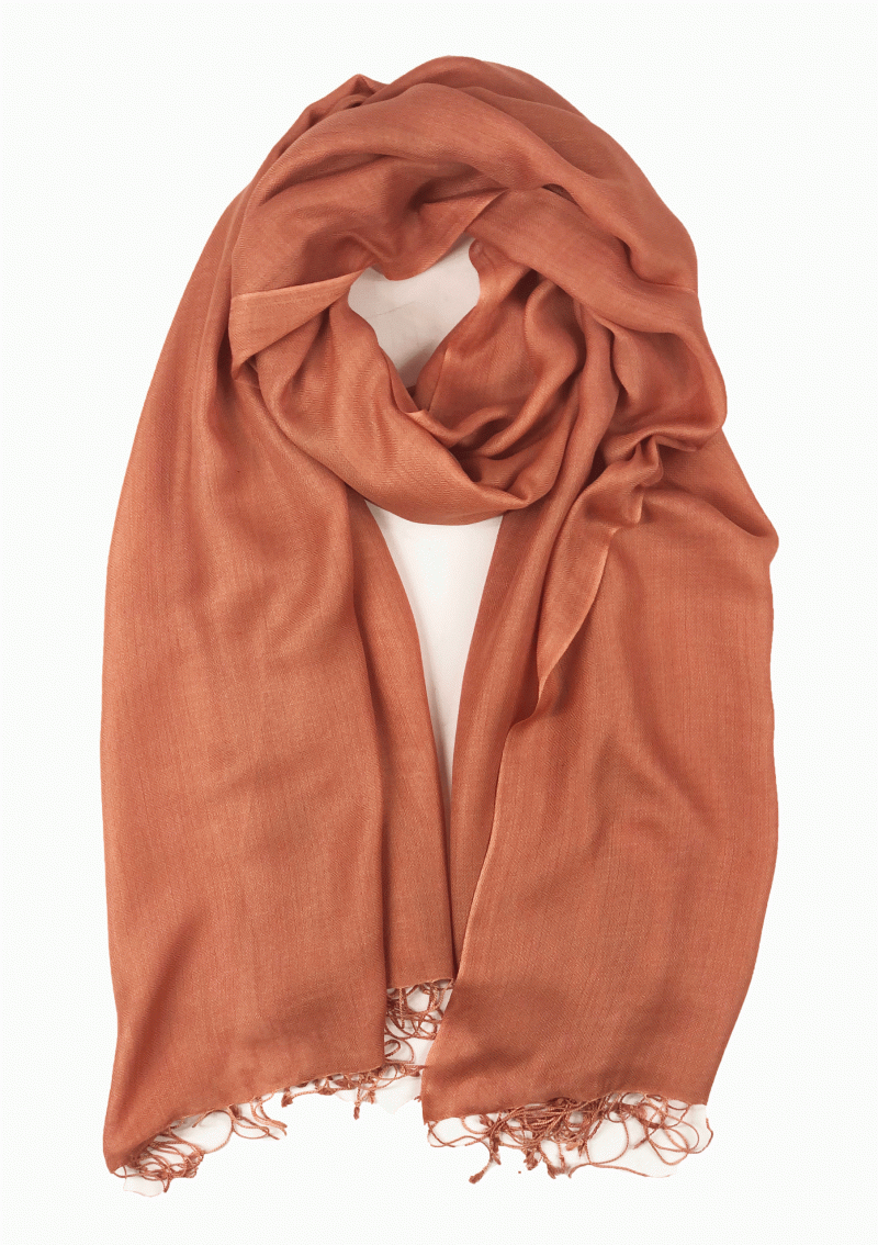 Peach Modal Solid Scarf