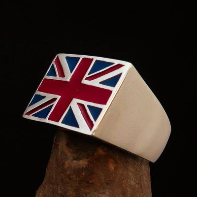 Perfectly crafted Men's Union Jack Flag Ring UK Great Britain -