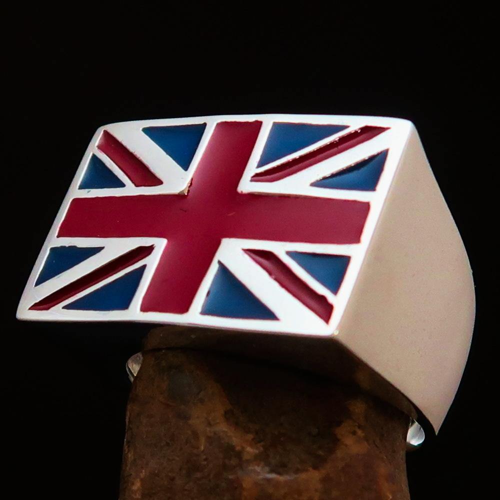 Perfectly crafted Men's Union Jack Flag Ring UK Great Britain -