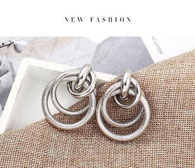 Multi hoop snake pattern earrings