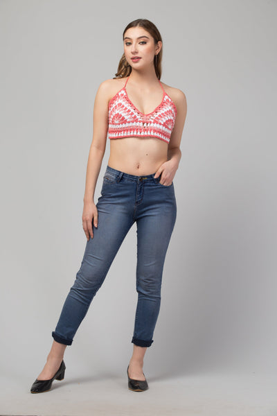 Rose Crop Top-Bralette