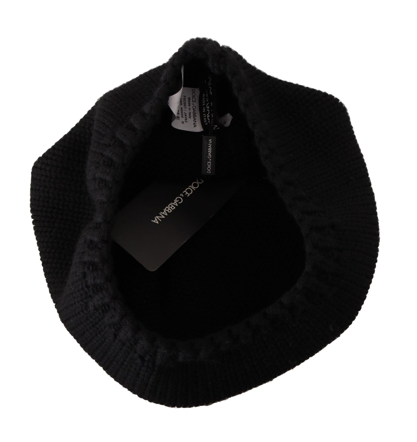 Dolce & Gabbana Black Virgin Wool Knitted Women Winter Beanie Hat