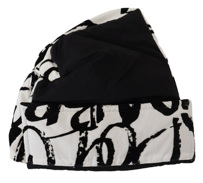 Dolce & Gabbana White Printed Nylon Women Winter Beanie Cap Hat