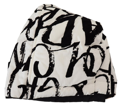 Dolce & Gabbana White Printed Nylon Women Winter Beanie Cap Hat