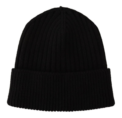 Dolce & Gabbana Black Wool Knit Women Winter Hat