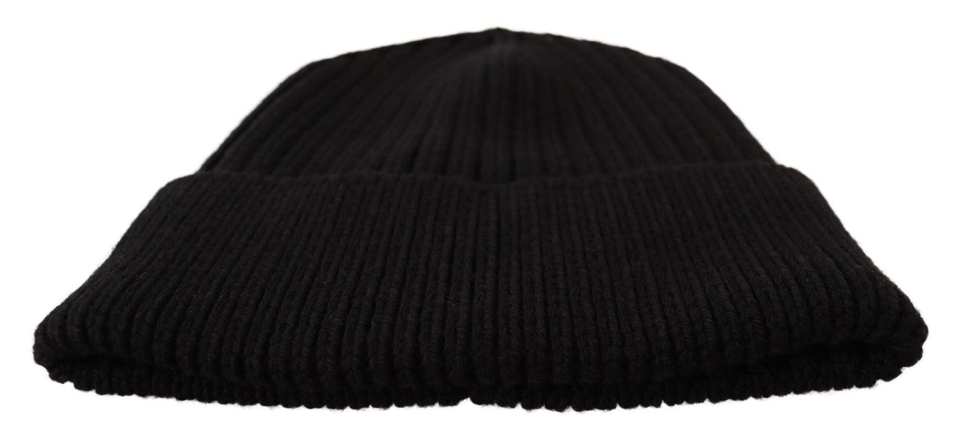 Dolce & Gabbana Black Wool Knit Women Winter Hat