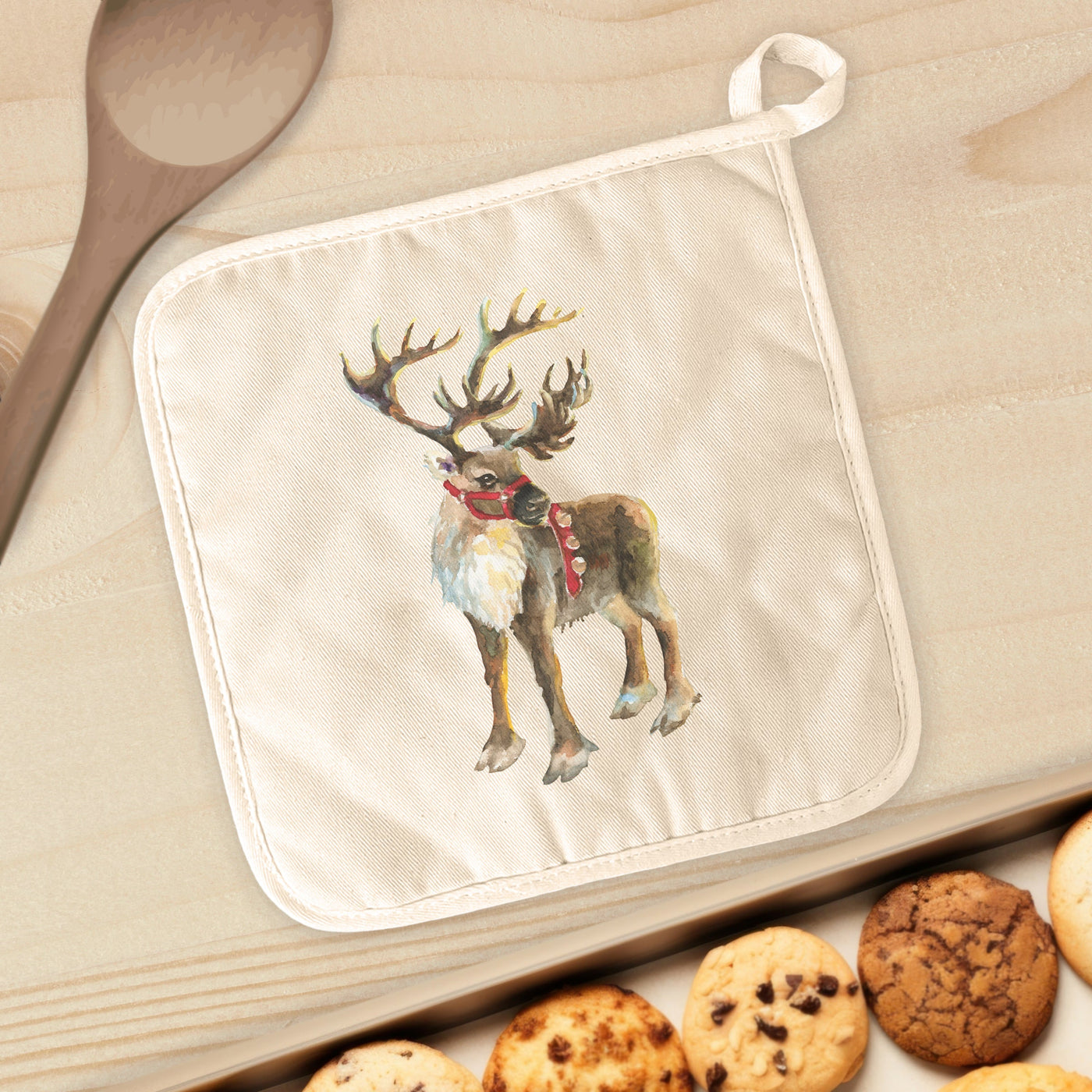 Santa's Reindeer - Cotton Pot Holder