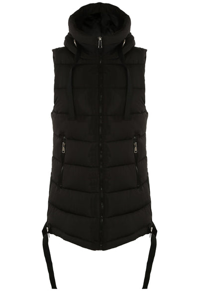 Hooded Puffer Gilet With Webbing Detail (JL2017)