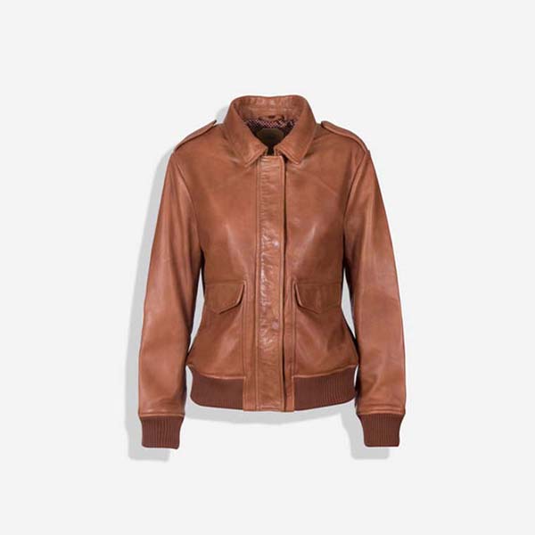 Amanda Bomber Jacket, Chestnut