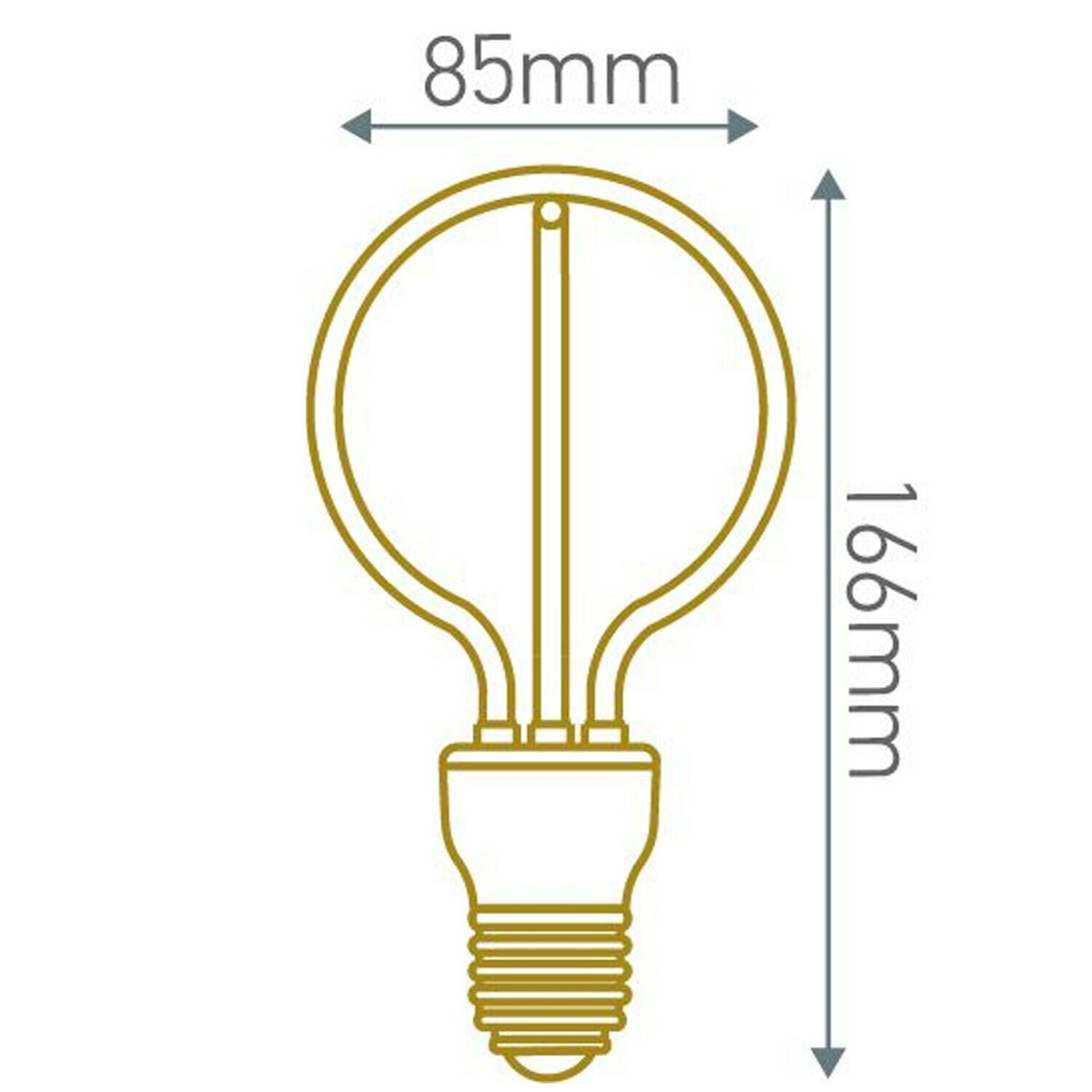 3 Pack 8W Retro LED Soft Filament E27 Decorative Industrial Light~1007