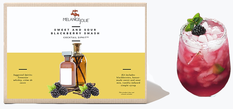 Mélange Jolie Sweet and Sour Blackberry Smash Cocktail SipKit™ (Case