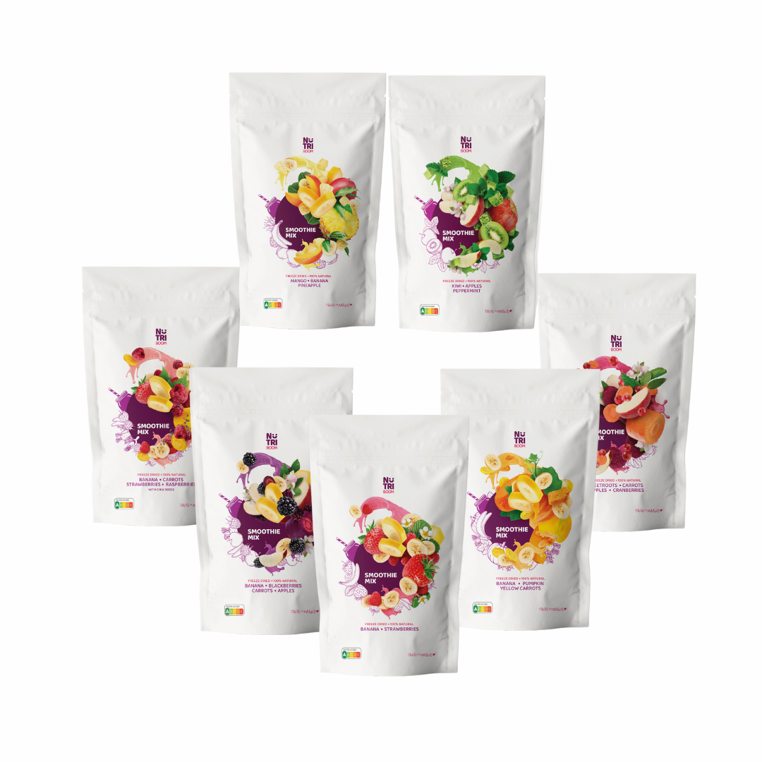 Smoothie Box deal - 7 freeze dried Smoothie Mix, Dark Pink, Dark