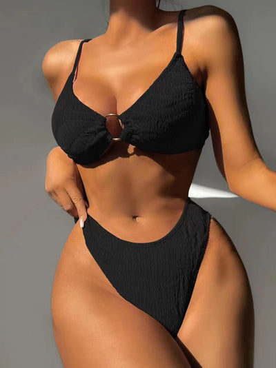 solid bikini two-piece