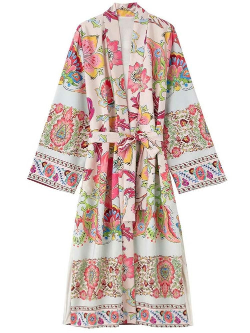 Bikini Cover-ups Long floral kaftan Beach Dress