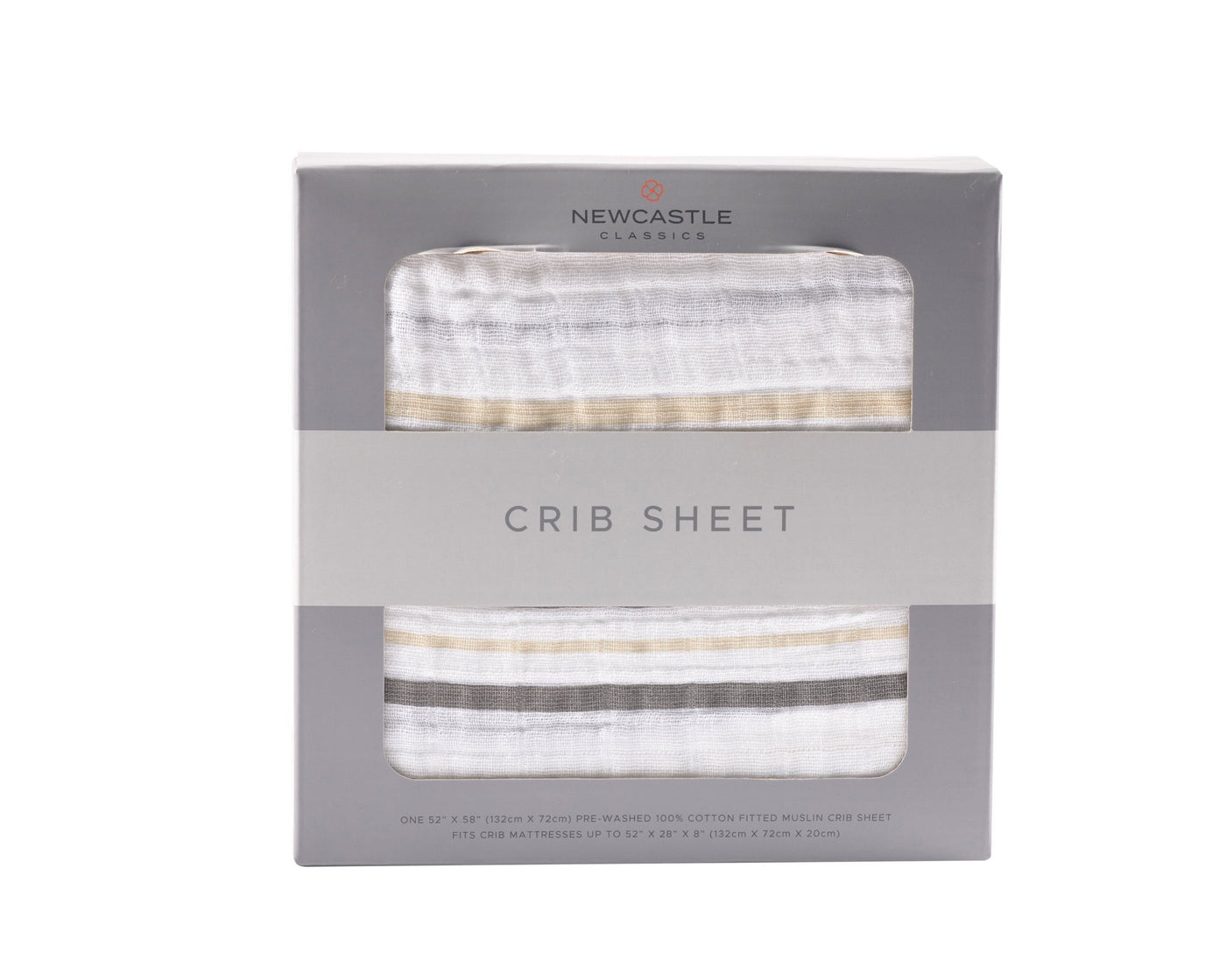 Grey Stripe Crib Sheet