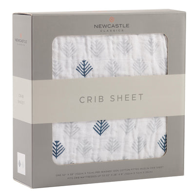 Glacier Branch Cotton Muslin Crib Sheet