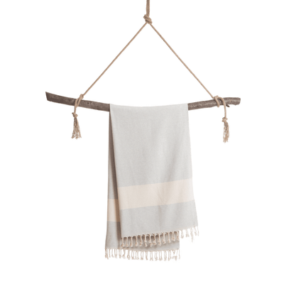 Beach Spa Turkish Hammam Towel Diamant Grey