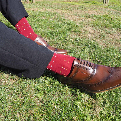 Square Polka Men's Socks - Winter