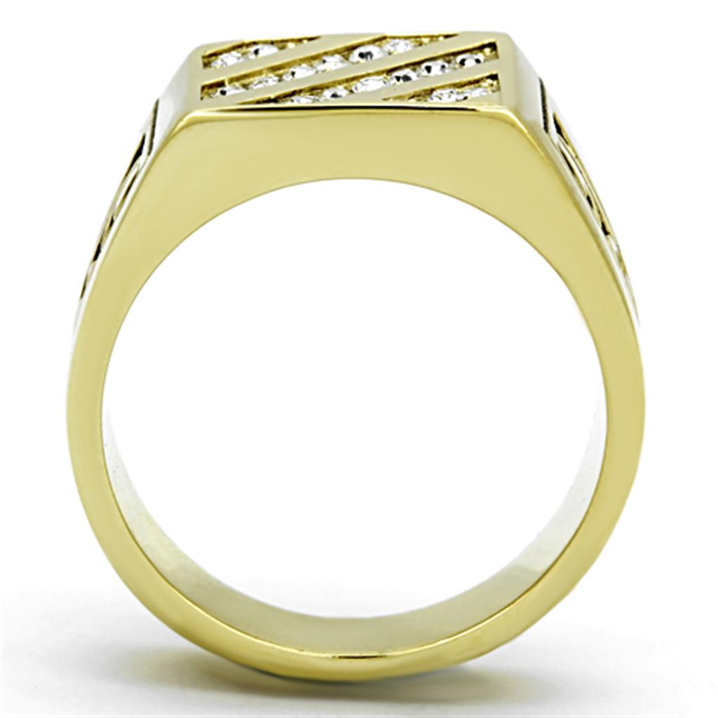 TK1189 - IP Gold(Ion Plating) Stainless Steel Ring with Top Grade