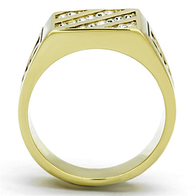 TK1189 - IP Gold(Ion Plating) Stainless Steel Ring with Top Grade