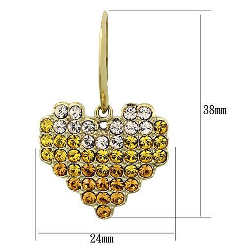 TK1455 - IP Gold(Ion Plating) Stainless Steel Earrings with Top Grade