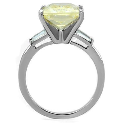 TK1514 - High polished (no plating) Stainless Steel Ring with AAA