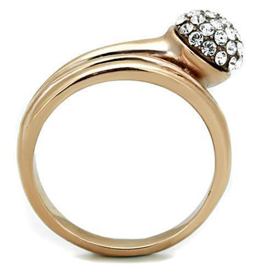 TK1693 - IP Rose Gold(Ion Plating) Stainless Steel Ring with Top Grade