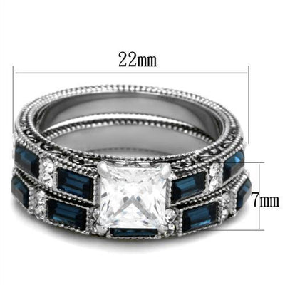 TK1829 - High polished (no plating) Stainless Steel Ring with AAA