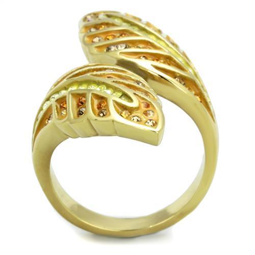 TK1849 - IP Gold(Ion Plating) Stainless Steel Ring with Top Grade