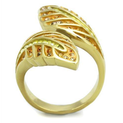 TK1849 - IP Gold(Ion Plating) Stainless Steel Ring with Top Grade