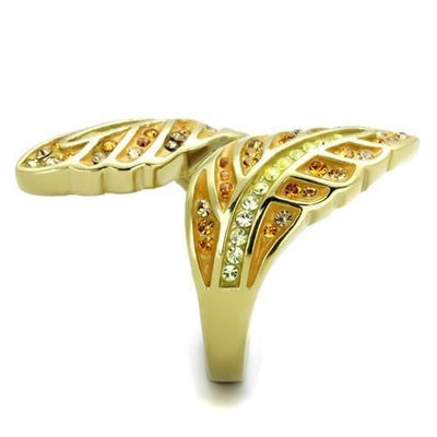 TK1849 - IP Gold(Ion Plating) Stainless Steel Ring with Top Grade