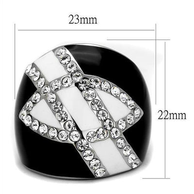 TK2211 - High polished (no plating) Stainless Steel Ring with Top