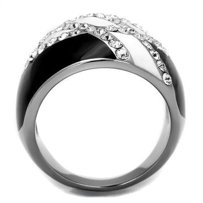 TK2211 - High polished (no plating) Stainless Steel Ring with Top