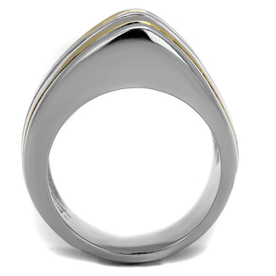 TK2367 - Two-Tone IP Gold (Ion Plating) Stainless Steel Ring with