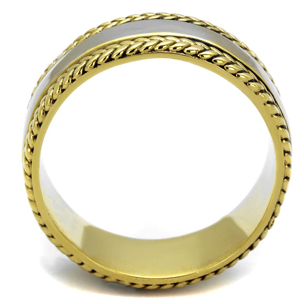 TK2375 - Two-Tone IP Gold (Ion Plating) Stainless Steel Ring with