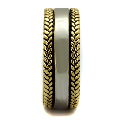 TK2375 - Two-Tone IP Gold (Ion Plating) Stainless Steel Ring with